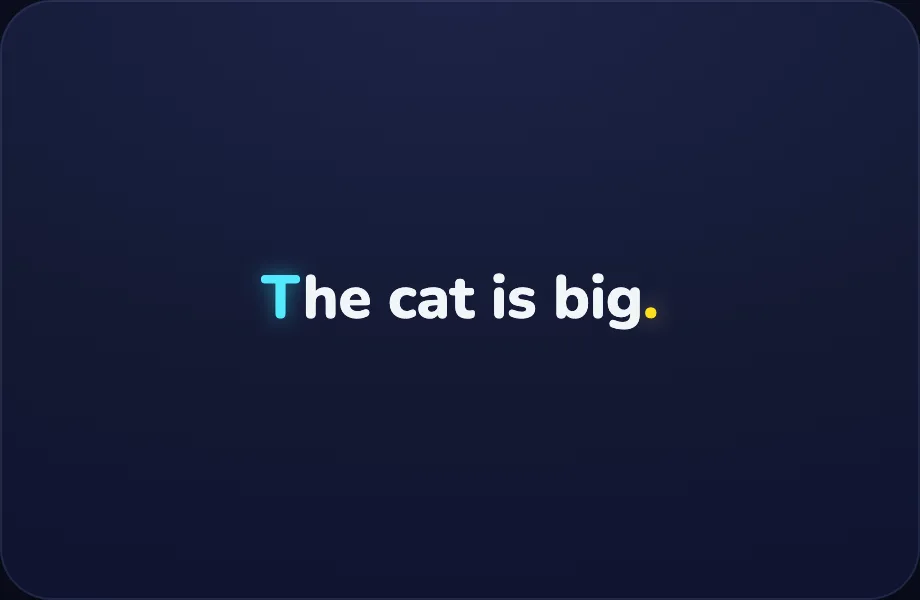 Word order step of Build a Sentence (sentence view)