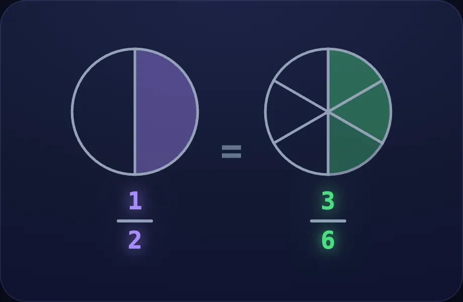 Your turn step of Equivalent Fractions (equiv view)
