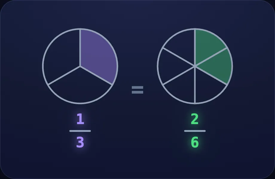 Third step of Equivalent Fractions (equiv view)