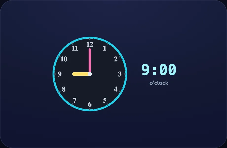 Your turn step of Telling Time (clock view)