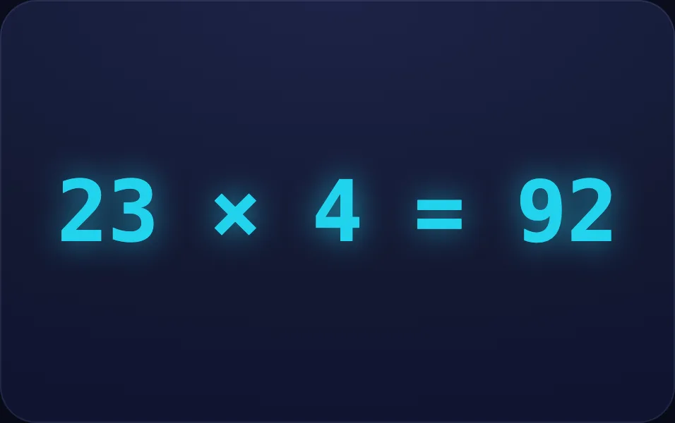 × 4 step of Multiply ×2 Digits (big view)